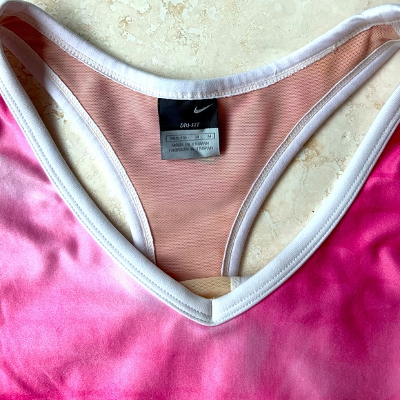 Nike racer back pink ladies top Med - Picture 3 of 4